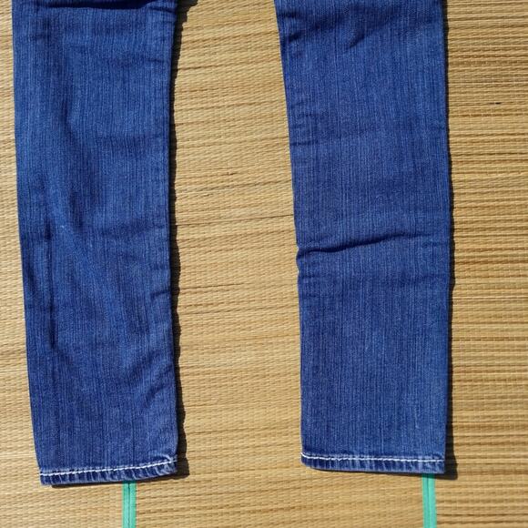 LA Idol skinny stud jewel flap faded Jeans 3 28x32 - Picture 5 of 6